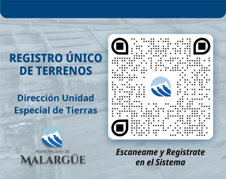 El municipio de Malargüe lanza el Registro Único de Terrenos Digital