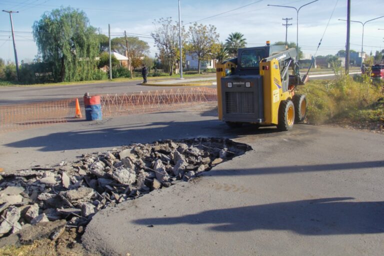 Avanzan las obras en el acceso sur y reconstruyen un puente en mal estado sobre Ruta 143 en General Alvear