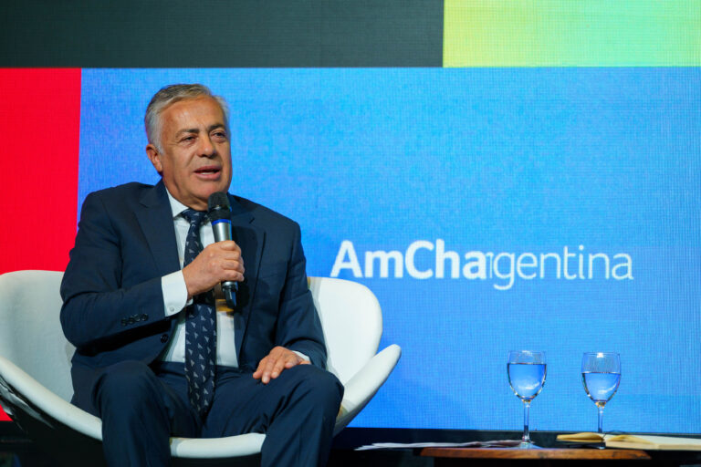 Cornejo anunció en AmCham la entrada en operación comercial del Parque Solar Anchoris