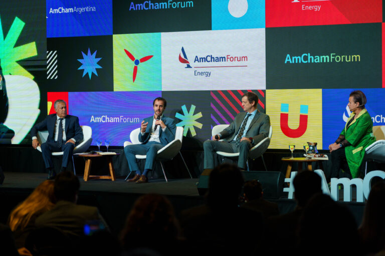 Cornejo anunció en AmCham la entrada en operación comercial del Parque Solar Anchoris