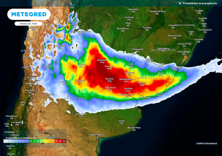 Tormenta de Santa Rosa en Mendoza con lluvia y nevadas