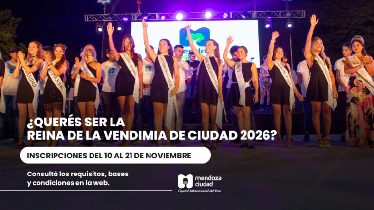 ¿Querés ser la Reina de la Ciudad de Mendoza? Abren las inscripciones para la elección de soberanas de la Vendimia 2026