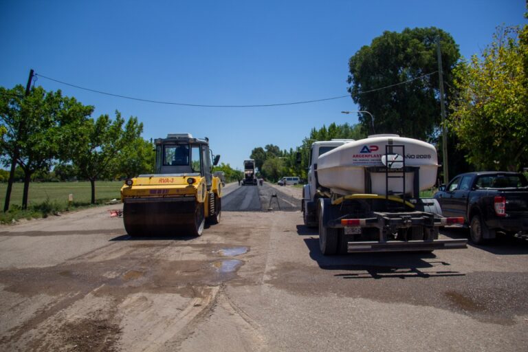 Avanza la etapa final del asfaltado de la Avenida Circunvalación en General Alvear
