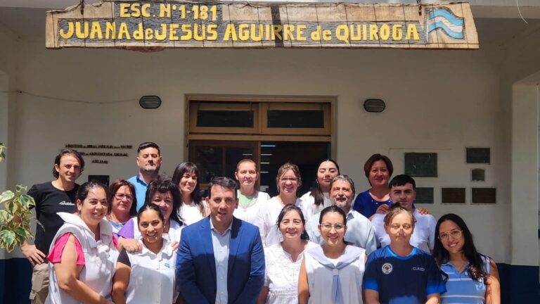 Tadeo García Zalazar visitó escuelas del Este mendocino