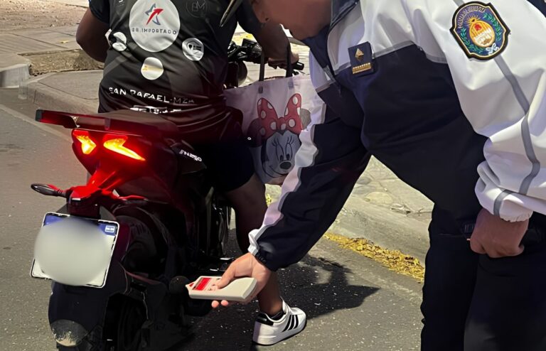 San Rafael: con decibelímetro, la Policía reforzó controles y retuvo motos con escapes adulterados
