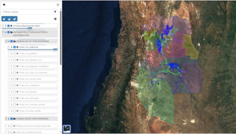 Mendoza incorporó mapas inteligentes de Minería y Energía al sistema Mendoza Inteligencia Territorial
