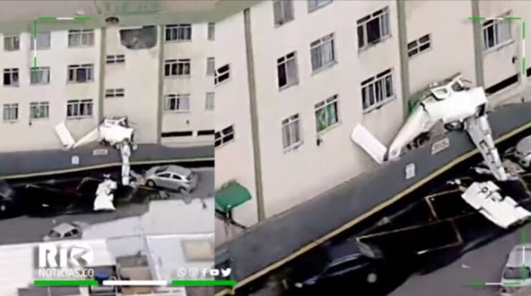 Tragedia en Brasil: una avioneta se estrelló contra un edificio en Belo Horizonte y dos personas murieron