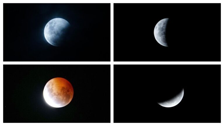 Cómo fue el eclipse lunar, un fenómeno visto desde distintos países