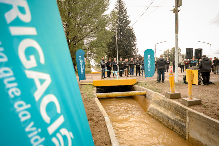 Irrigación y una Inspección de Cauce inauguraron una esperada obra en Alvear